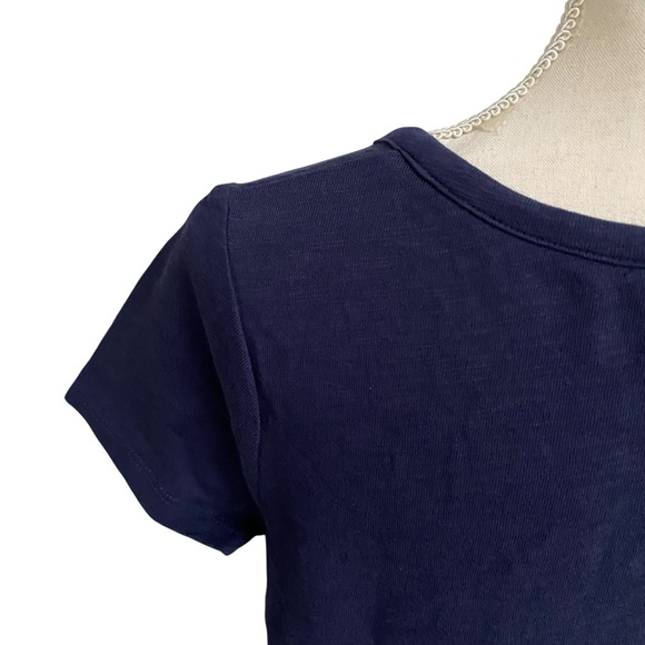 Boden Navy Gray Colorblock Cotton T-Shirt Dress Size 8R Casual Minimalist - Picture 7 of 11